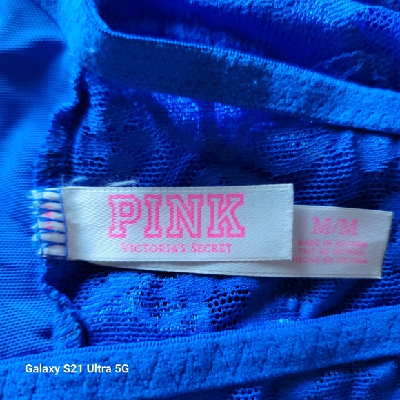 Victoria's Secret Pink Lace Bralette Blue Size M - Picture 3 of 12